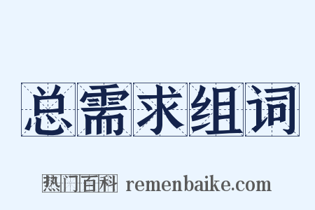 总需求组词是什么意思的图片